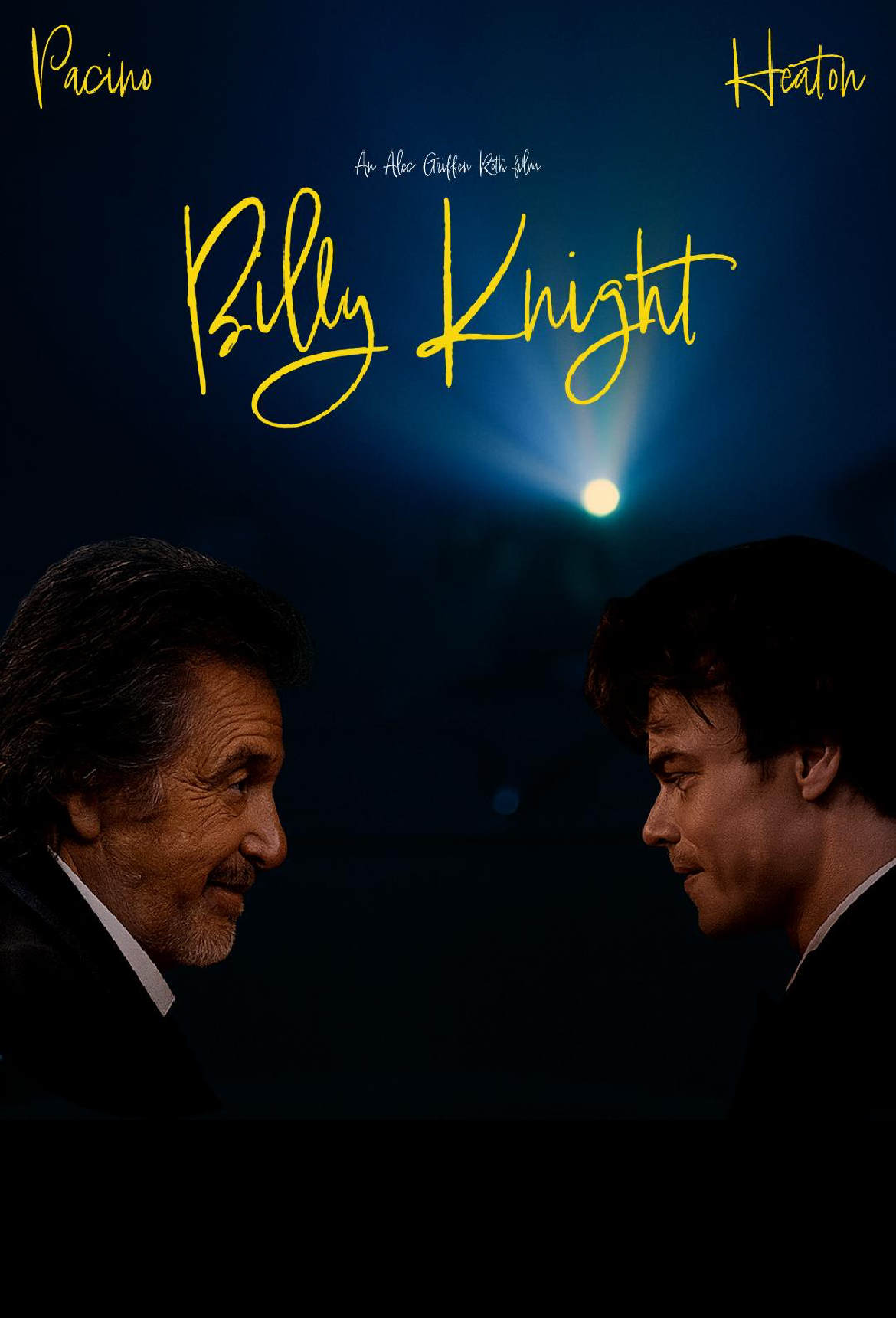 Billy Knight film poster featuring Al Pacino and Charlie Heaton